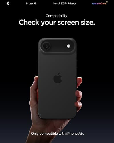 Spigen GlasTR EZ FIT Privacy Screen Protector for iPhone Air - size: iPhone Air