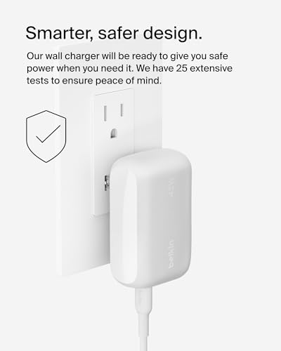 Belkin 42W Dual Port USB C and USB A Charger Block, Fast Charging - style: Standalone