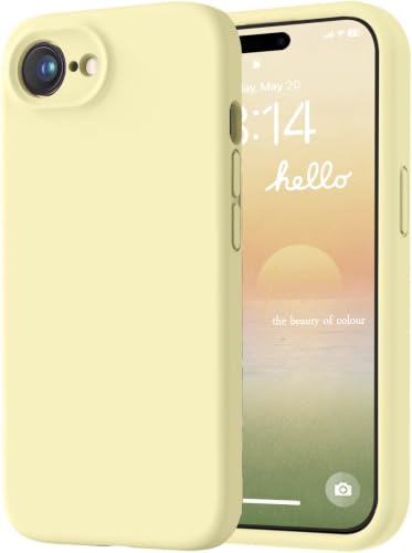 LOVE 3000 Designed for iPhone 16e/17e Case, Premium Silicone with [Soft Anti-Scratch Microfiber Lining] Shockproof Protective Phone Case for Men Women Girls 6.1", Creamy Yellow - color: Creamy Yellow, size: iPhone 16e/17e 6.1inch