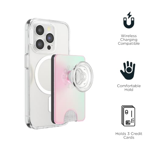 PopSockets Phone Wallet for MagSafe with Grip- Mermaid Pink - color: Mermaid Pink, style: MagSafe