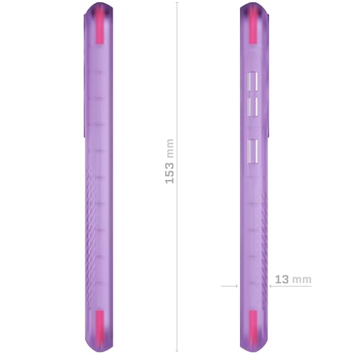 Ghostek Covert Clear Galaxy S23 Phone Case with Military Grade Shockproof Protection, Non-Slip Grip, Protective Silicone Cover Designed for 2023 Samsung S23 (6.1") (Purple) - color: Purple [Limited], size: Galaxy S23