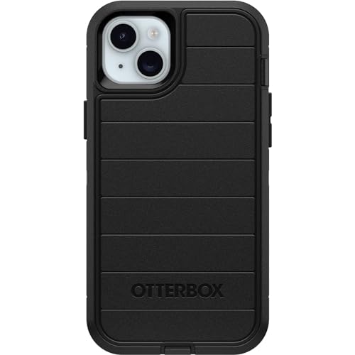 OtterBox iPhone 15 Plus and iPhone 14 Plus Defender Series Pro Case - Black, screenless, Rugged & Durable, with Port Protection, Includes Holster Clip Kickstand - color: Black