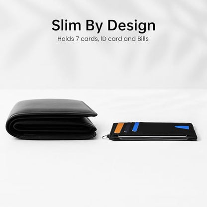 Mayski Slim Wallet, Credit Card Holder for Women, Minimalist Front Pocket RFID Blocking Card Cases, Small Wallet Women Men(Grain Black) - color: Grain Black