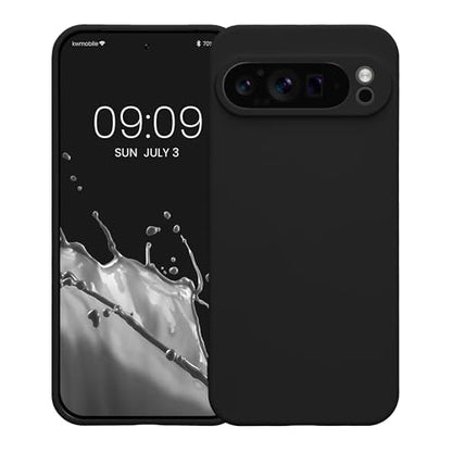 kwmobile Case Compatible with Google Pixel 9 Pro XL Case - Protective Slim TPU Cover with Soft Matte Finish - Black - color: black