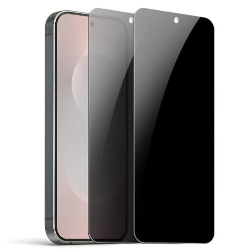 2 Pack Privacy Screen Protector for Samsung Galaxy S25 Edge [27° Anti-Spy] Ultra Thin 9H Dual-Glass Coated PET Film [Fast Fingerprint Unlock] [Unbreakable] Scratch Resistant, Easy Install with Alignment Jig - size: Galaxy S25 Edge