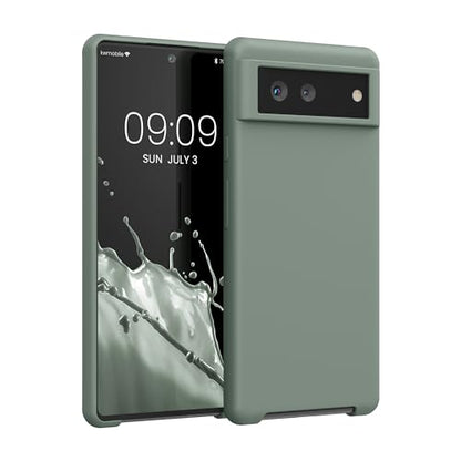 kwmobile Case Compatible with Google Pixel 6 Case - TPU Silicone Phone Cover with Soft Finish - Rainwashed Green - color: Rainwashed Green, size: Pixel 6