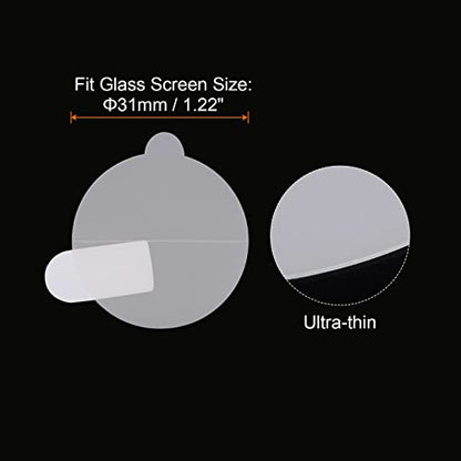 HARFINGTON 5pcs Watch Glass Screen Protectors 31mm Soft TPU Anti-scratch HD Clear High Definition Round Smartwatch Screen Protection Film (for Flat Screen) - size: 31mm