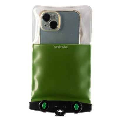Aquapac Waterproof Phone Case, Medium, Lime Green | iPhone and Android, Made in The UK, Hiking, Mountain Biking, Running Accessory, Floating, IPX8 certified to 30 ft deep. - color: Lime Green, size: Medium