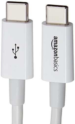 Amazon Basics USB-C to USB-C Fast Charging Cable, 480Mbps Speed, USB-IF Certified, for Apple iPhone 16/15, iPad, Samsung Galaxy, Tablets, Laptops, 9 Foot, White - color: White, size: 9-Foot