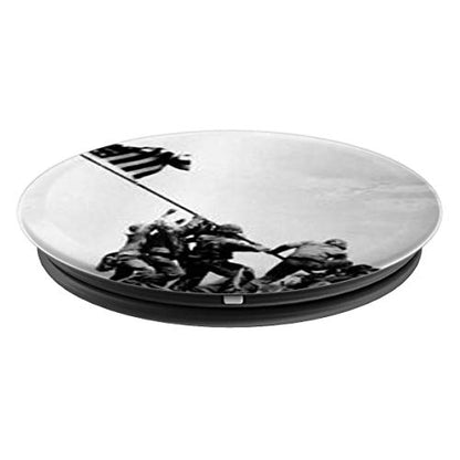Iwo Jima Image Vintage American Flag PopSockets Adhesive PopGrip - style: Adhesive PopGrip