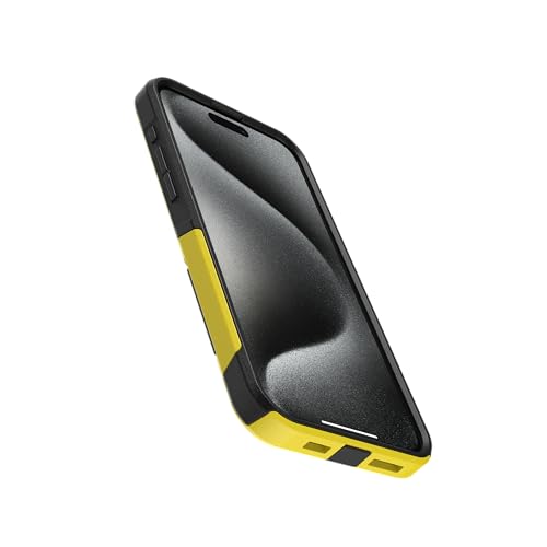 OtterBox iPhone 15 Pro Max (Only) - Commuter Series Case - Night Reverse (Yellow & Black) - Slim & Tough - Pocket-Friendly - with Port Protection - color: Yellow & Black