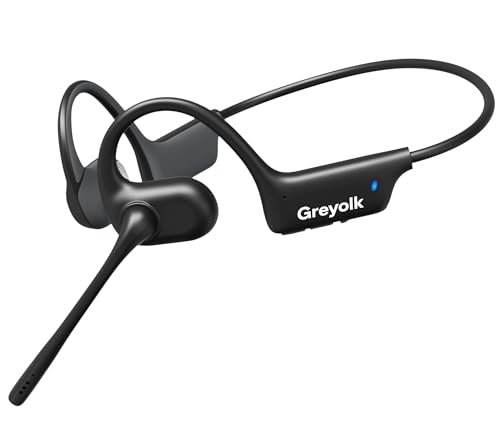 Bluetooth Headset with Microphone,Open Ear Headphones with Mic, Dual Connect Bluetooth 5.4 with AI Noise Cancelling Mic & Mute Function, Wireless Headset for Work