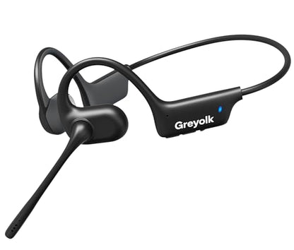 Bluetooth Headset with Microphone,Open Ear Headphones with Mic, Dual Connect Bluetooth 5.4 with AI Noise Cancelling Mic & Mute Function, Wireless Headset for Work