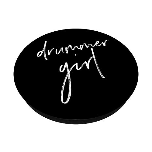 Drummer Pop Socket Black and White Drummer Gifts for Girls PopSockets PopGrip: Swappable Grip for Phones & Tablets