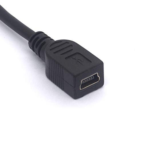 Right Angle Micro USB to Mini USB Female Cable Extender