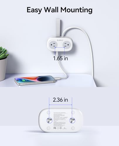 ORICO PD 20W USB-C Travel Power Strip with 4 AC Outlets 3 USB Ports - color: White