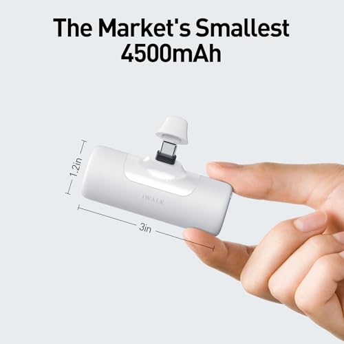 iWALK 4,500mAh USB-C Portable Charger, Power Bank with Built-in Connector, Phone Battery Pack, Compatible with iPhone 18/17/16/15 Series, Samsung Galaxy S24/S23/S22 and Android Phones, Pink - color: Pink