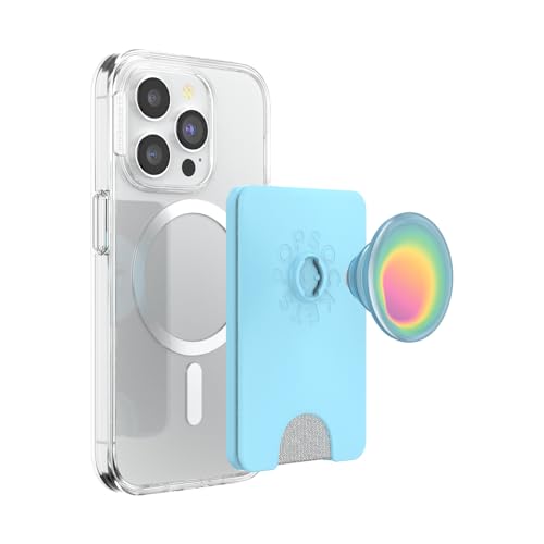 PopSockets Phone Wallet for MagSafe with Grip- Butterfly Pea Blue - color: Aura Butterfly Pea Blue, style: MagSafe