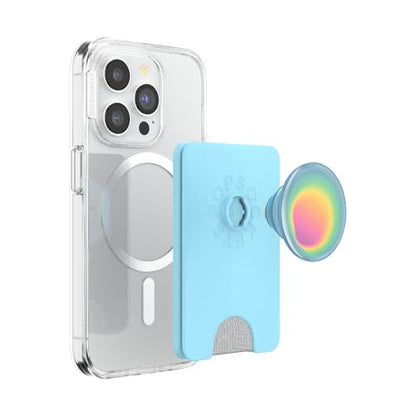 PopSockets Phone Wallet for MagSafe with Grip- Butterfly Pea Blue - color: Aura Butterfly Pea Blue, style: MagSafe