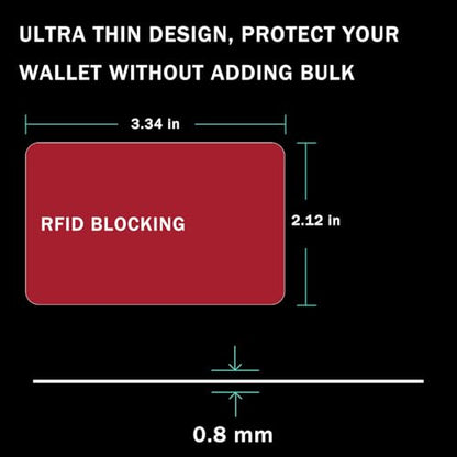 RFID Blocking Card - 3 Pack, Contactless NFC Credit Card ID Protection Safe Bank Card Passport Entire Wallet Purse Shield Protector Blocker Guard (Pack of 3, Red) - color: Red/3 cards