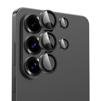 BENKS GlassWarrior Camera Lens Protector for Samsung Galaxy S26 Ultra, 9H Tempered Glass, Anti-Reflective HD Clarity, Ultra-Thin Scratch Resistant, Individual Metal Lens Ring Design (Black) - color: Black