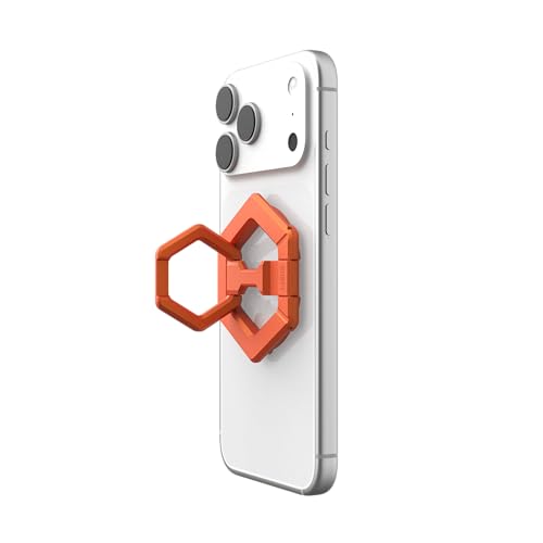 URBAN ARMOR GEAR UAG Magnetic Phone Ring Stand Compatible with MagSafe Magnet, Removable Metal Finger Ring Grip & 360 Rotation Adjustable Kickstand for iPhone 17, Galaxy S26, Burnt Orange