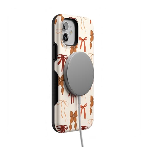 Casely iPhone 12 Mini Case | Fall Girlie | Pumpkin Spice Bows | Bold Protective Design | MagSafe Compatible Design - color: Fall Girlie | Pumpkin Spice Bows, size: Iphone 12 Mini
