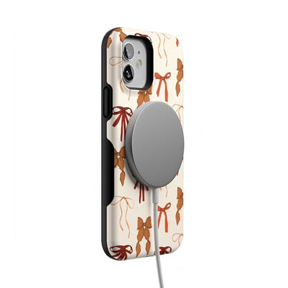 Casely iPhone 12 Mini Case | Fall Girlie | Pumpkin Spice Bows | Bold Protective Design | MagSafe Compatible Design - color: Fall Girlie | Pumpkin Spice Bows, size: Iphone 12 Mini