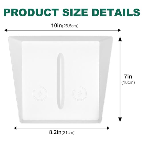 Center Console Wireless Charging Silicone Mat Compatible with Tesla Model 3 2024 Accessories Waterproof Cover Interior Pad Non-Slip Mats Phone Tray Upgrade Protector Mats (White) - color: White