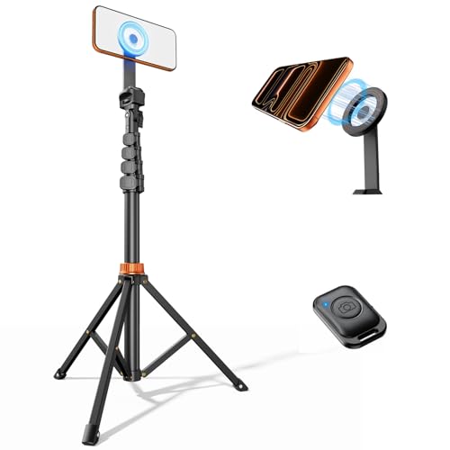 VIMOSE 66" Magnetic Phone Tripod, Tripod for iPhone with Remote