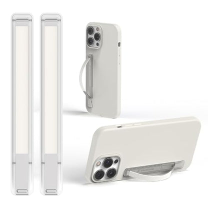 SleekStrip SleekGrip-Essential Ultra Thin Phone Grip Stand,Slim Metal Finger Loop Ring Hand Holder Strap Cell Phone Grips for iPhone 16 Pro Max,17 Air,Android,Case Back - Pure White 2PK - color: 2PK [ Pure White ]