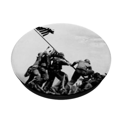 Iwo Jima Image Vintage American Flag PopSockets Adhesive PopGrip - style: Adhesive PopGrip