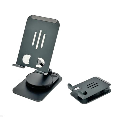 DEARART Cell Phone Stand 360° Adjustable Phone Stand for Desk, Grey Foldable Phone Holder Fully Carried Easily, Compatible Phone/Pad/Tablet etc. - color: Grey