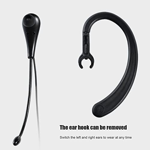 Call Center Headset Ear Hook Single Sided 3.5mm Customer Service Headphone with Microphone for Laptop Mobile Phones, Call Center Wired Headset USB for PC/Laptop/Skype/Computer