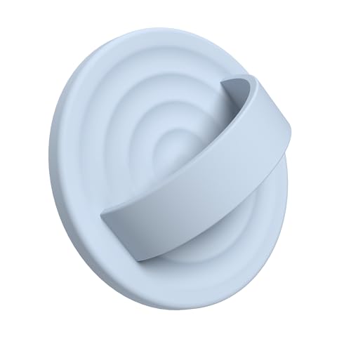 Upgraded Magnetic Phone Grip, Liquid Silicone Soft and Portable, Removable Finger Loop Ring Grip Holder for iPhone, Strong Magnetic Attraction, Compatible with MagSafe Phone Case, Baby Blue - color: Baby Blue