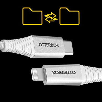 OtterBox Premium Pro Fast Charge Lightning to USB-C Cable, 2m - White