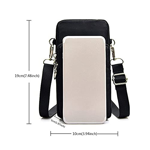 Women Crossbody Cell Phone Purse Case Armband Bag for iPhone 12 13 Mini 14 15 Plus 11 Pro Max Google Pixel 6a 7a 8a 6 7 8 Pro - color: Black