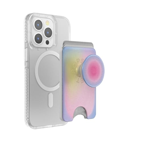 PopSockets Phone Wallet for MagSafe with Grip- Aura - color: Aura, style: MagSafe Wallet