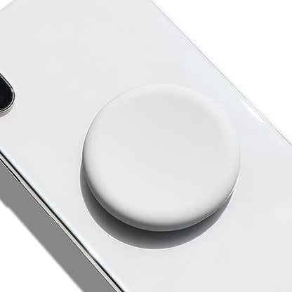 GRIPONG Cute Soft Silicone Cover Expandable Collapsible Mobile Phone Grip Stand Holder for Smartphone Tablet Cell Phone Accessory (White) - color: White
