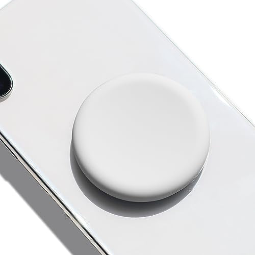 GRIPONG Cute Soft Silicone Cover Expandable Collapsible Mobile Phone Grip Stand Holder for Smartphone Tablet Cell Phone Accessory (White) - color: White