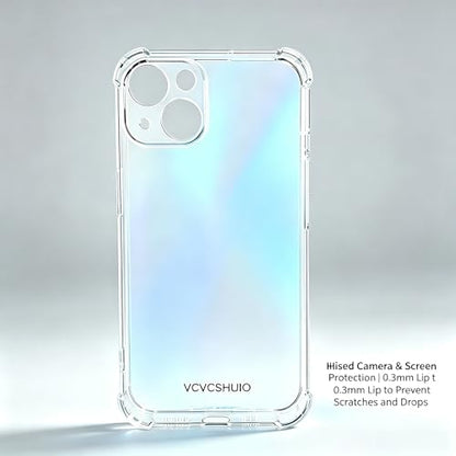 VCVCSHUIO Clear TPU Soft Case for iPhone 13, Crystal Clear, High Transparency, 6.1 Inch