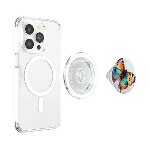 Butterfly Watercolor Illustration PopSockets PopGrip for MagSafe - style: Magnetic PopGrip