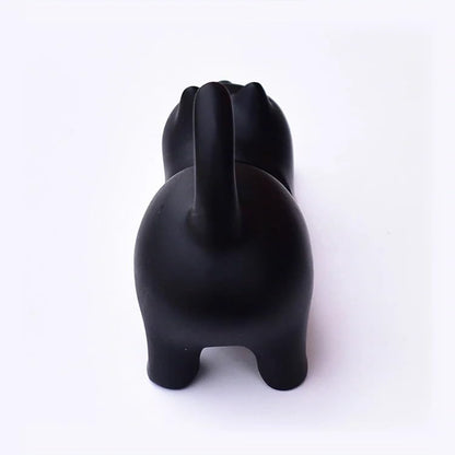Black Cat Smartphone Stand for Desk, Resein Adjustable Desk Phone Stand, Cute Animal Desktop Accessories, Best Gift for Girls, Office, Home Décor, Mount for iPhone, iPad