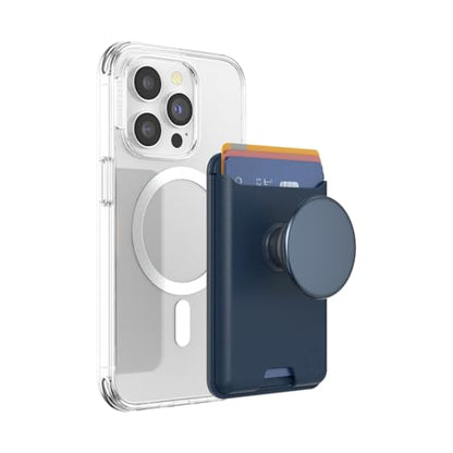 PopSockets Phone Wallet for MagSafe with Grip- Navy - color: Navy, style: With Grip