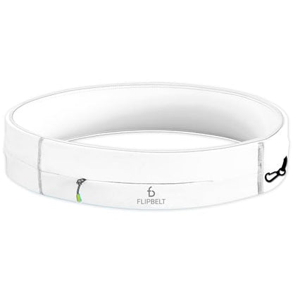 FlipBelt Zipper Running Belt, Waist Pack for Fitness and Running, US Company - color: White, size: Small