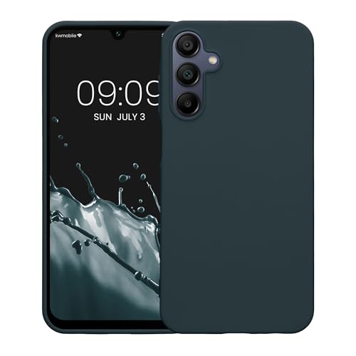kwmobile Case Compatible with Samsung Galaxy A15 5G Case - Soft Slim Protective TPU Silicone Cover - Dark Slate - color: Dark Slate, size: Galaxy A15 5G
