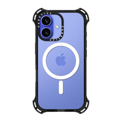 CASETiFY for iPhone 16 Case - Bounce Compatible with MagSafe Clear Black | Shockproof | 21.3 ft. 6X Military Grade Drop Protection | Black - color: Clear Black, size: Iphone 16 (6.1")