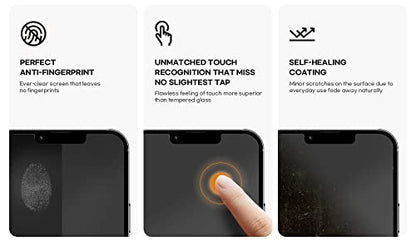 Screen Protector Film (3-Pack) for iPhone 15/15 Pro, [Matte] Anti Glare, Perfect Touch, Easy Installation with Guide tool…