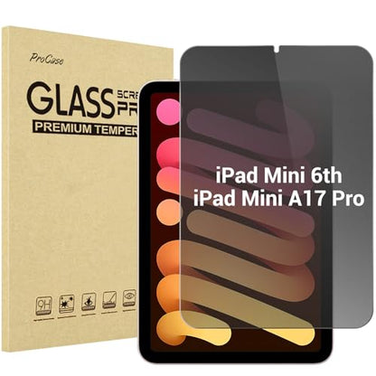 ProCase 1 Pack Privacy Screen Protector for iPad Mini 7(A17 Pro) / Mini 6 - size: iPad Mini 7th(A17 Pro)/Mini 6th