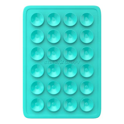 StickyGrippy Suction Phone Case Mount, Sillicon Adhesive Phone Accessory for iPhone and Android, Hands-Free Fidget Toy Mirror Shower Phone Holder, Tiktok Videos and Selfies (Blue) - color: Blue